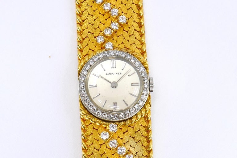 Vintage Cartier 18k Gold Diamond Braided Watch - 7