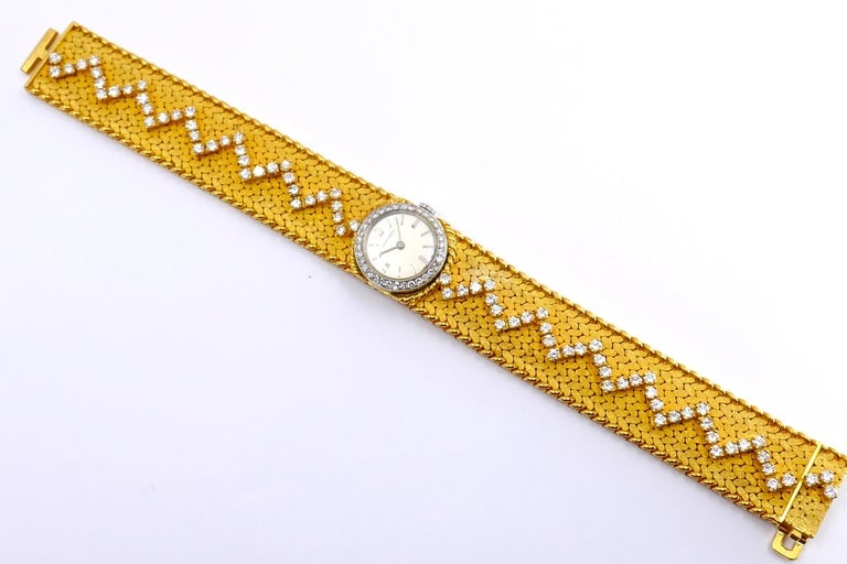 Vintage Cartier 18k Gold Diamond Braided Watch - 8