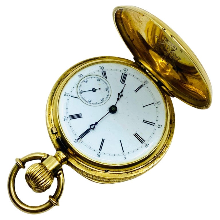 Breitling Laederich Antique Pocket Watch 18k Gold Enamel (1 of 12)