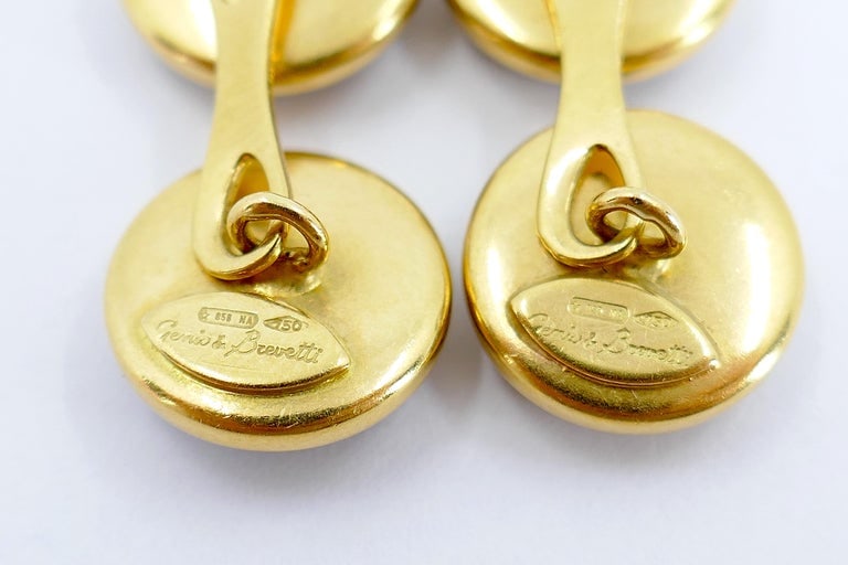 Vintage Genio & Brevetti 18k Gold & Lapis Anchor Cufflinks - 5