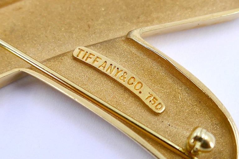 Tiffany & Co Love Kiss by Paloma Picasso 18K Gold Large X Brooch - 5