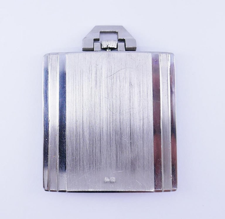Vintage Tiffany & Co. Pocket Watch Pendant Platinum Diamond Estate Jewelry - 3