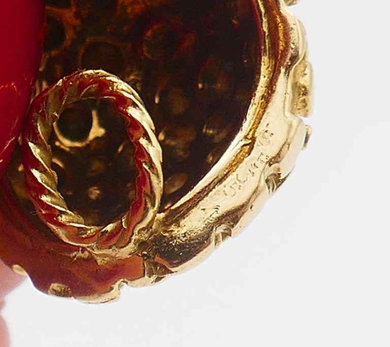Vintage Cartier Earrings 18k Gold Clip-On Estate Jewelry - 11