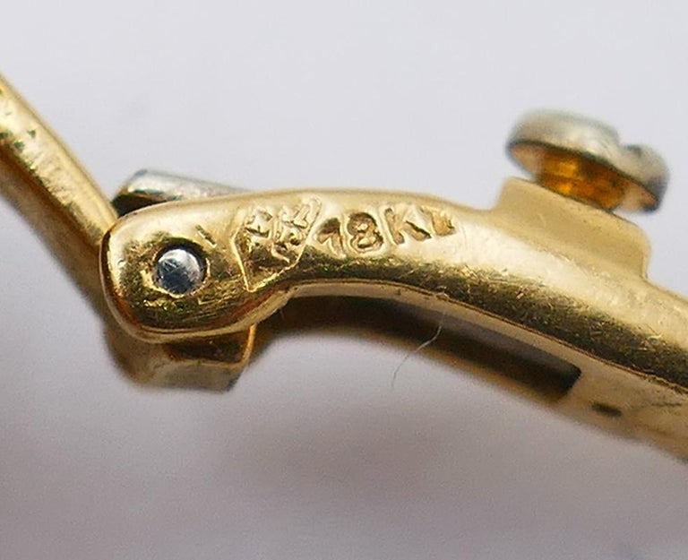 Vintage Cartier Earrings 18k Gold Clip-On Estate Jewelry - 9