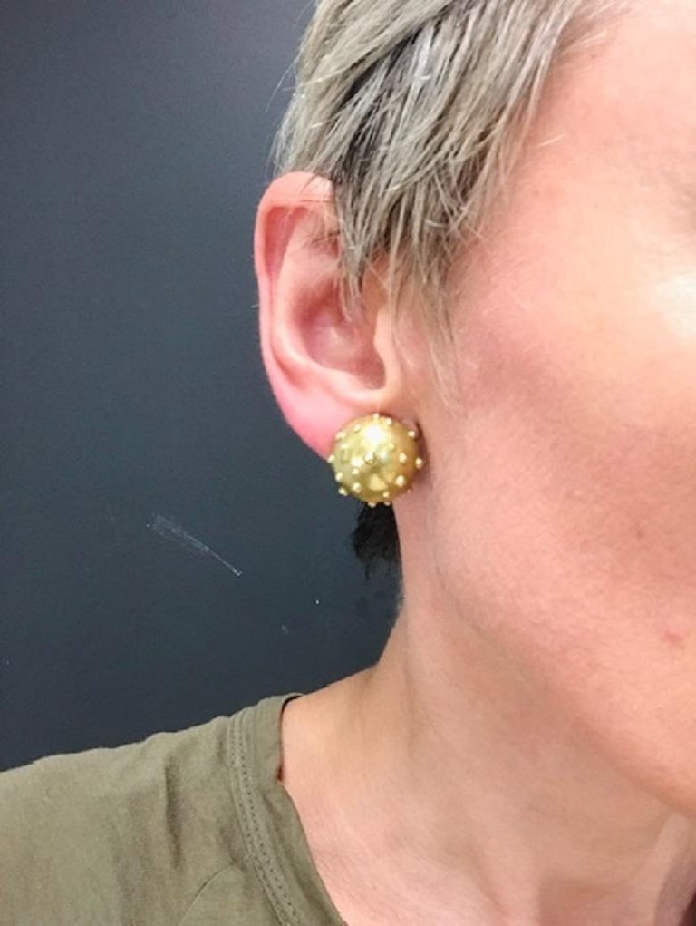 Tiffany & Co. Gold Earrings Dot Mushroom Design - 3