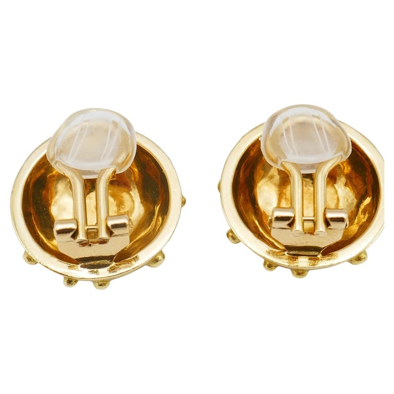 Tiffany & Co. Gold Earrings Dot Mushroom Design - 4