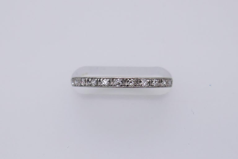 Art Deco 0.26 Carat Diamond Platinum Band Ring - 2