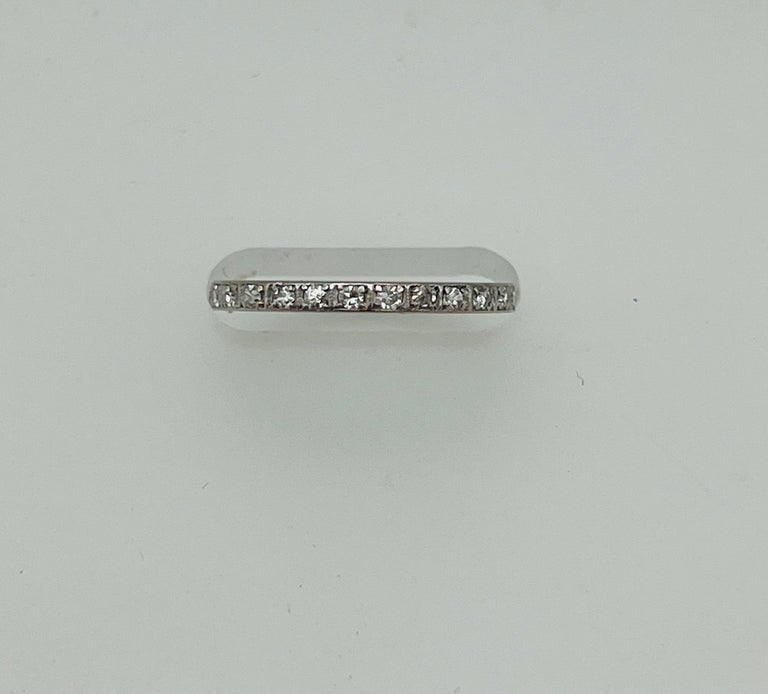 Art Deco 0.26 Carat Diamond Platinum Band Ring - 4