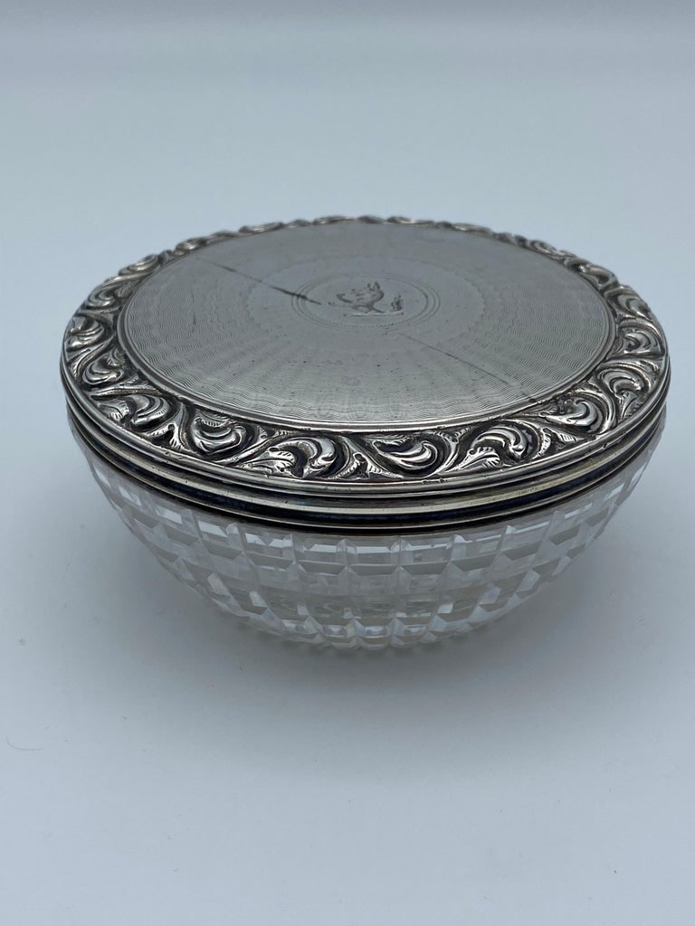 Art Deco Tiffany & Co Sterling Silver and Crystal Vanity Set - 10