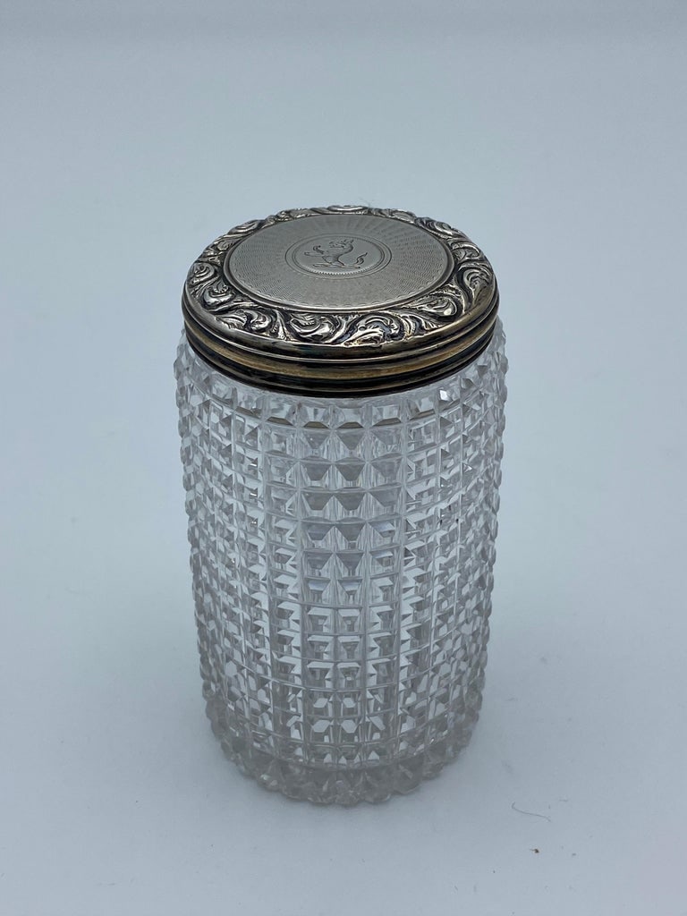 Art Deco Tiffany & Co Sterling Silver and Crystal Vanity Set - 7