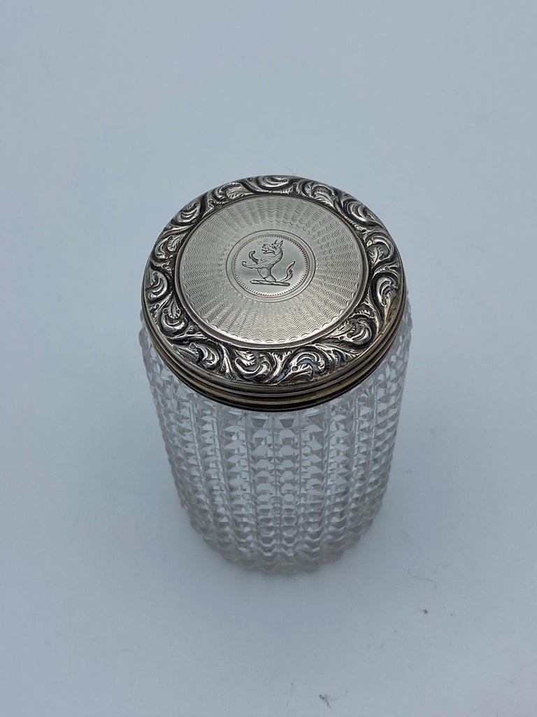 Art Deco Tiffany & Co Sterling Silver and Crystal Vanity Set - 8