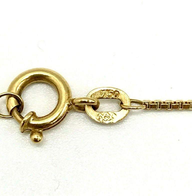 Vintage 18k Yellow Gold Ball Box Chain Necklace - 5