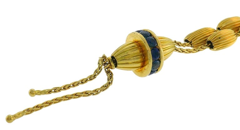 Vintage 22k Yellow Gold Sapphire Islamic Prayer Beads - 5