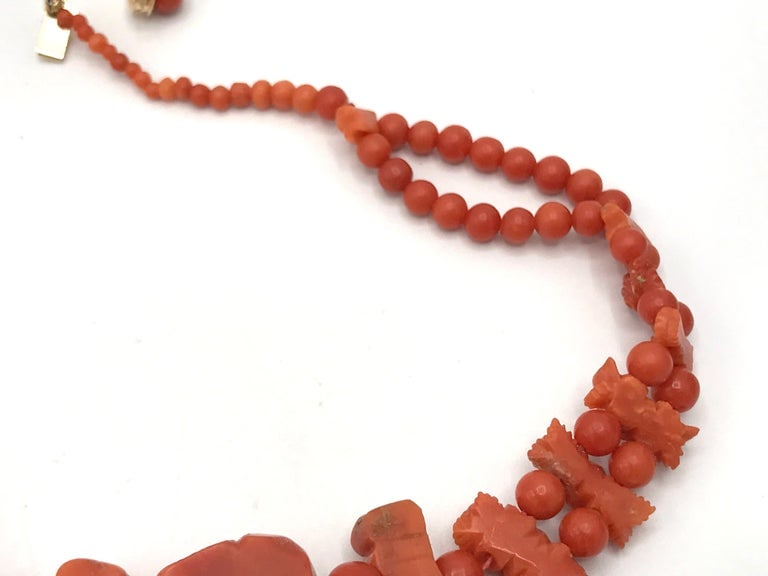Antique Carved Coral Necklace - 6