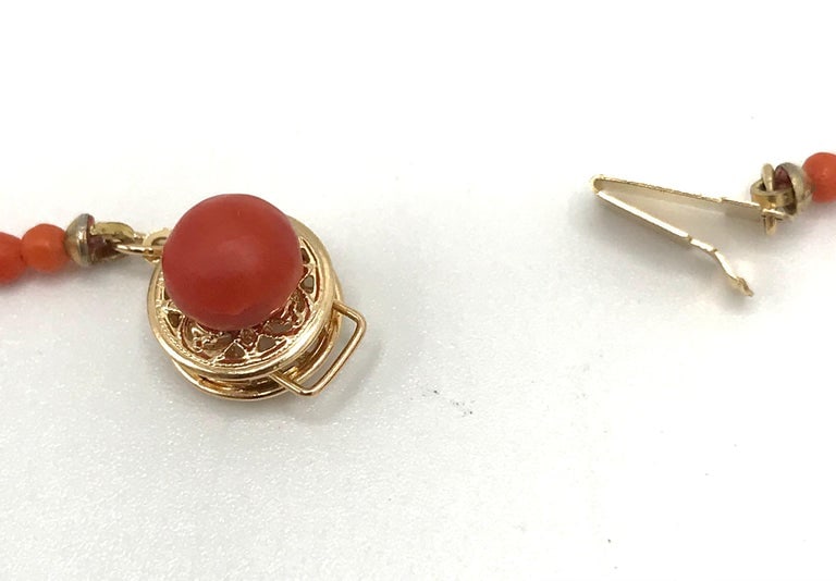 Antique Carved Coral Necklace - 7