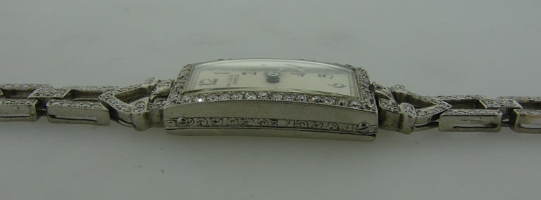Van Cleef & Arpels Ladies Art Deco Wristwatch Platinum Diamond Manual Wind - 7