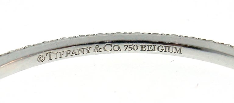 Tiffany & Co. Diamond White Gold Hoop Earrings - 4