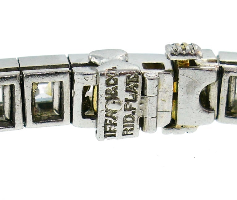 Tiffany & Co. Diamond Platinum Tennis Line Bracelet, 1950s - 8