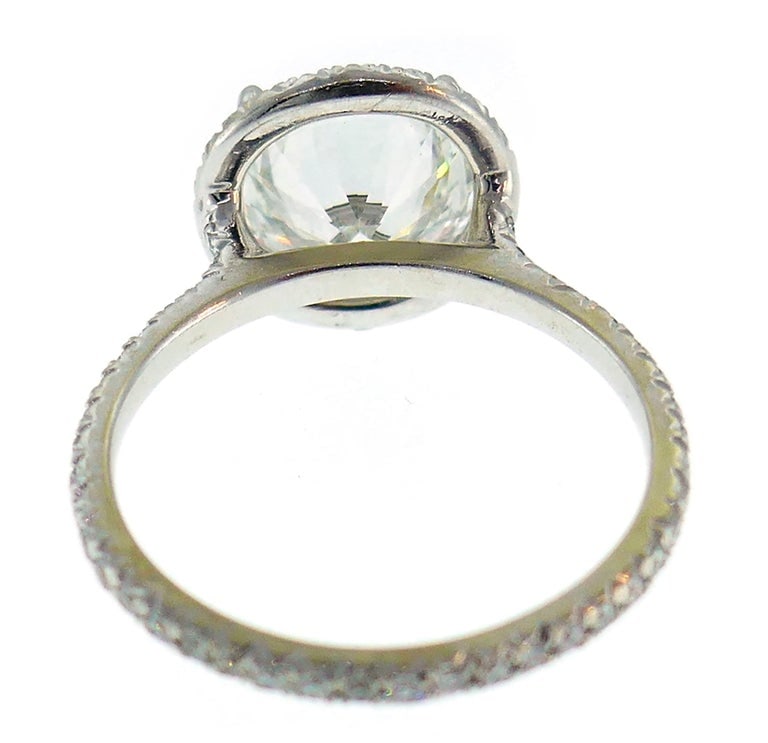 3.01 Carat Diamond G SI1 GIA White Gold Ring - 5