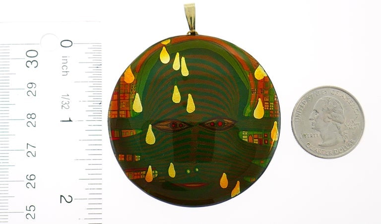 Hundertwasser Wood Lacquer Pendant - 4