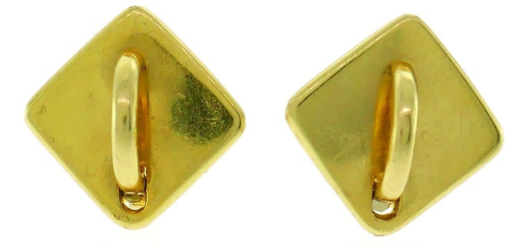 Aldo Cipullo Rock Crystal Yellow Gold Earrings - 2