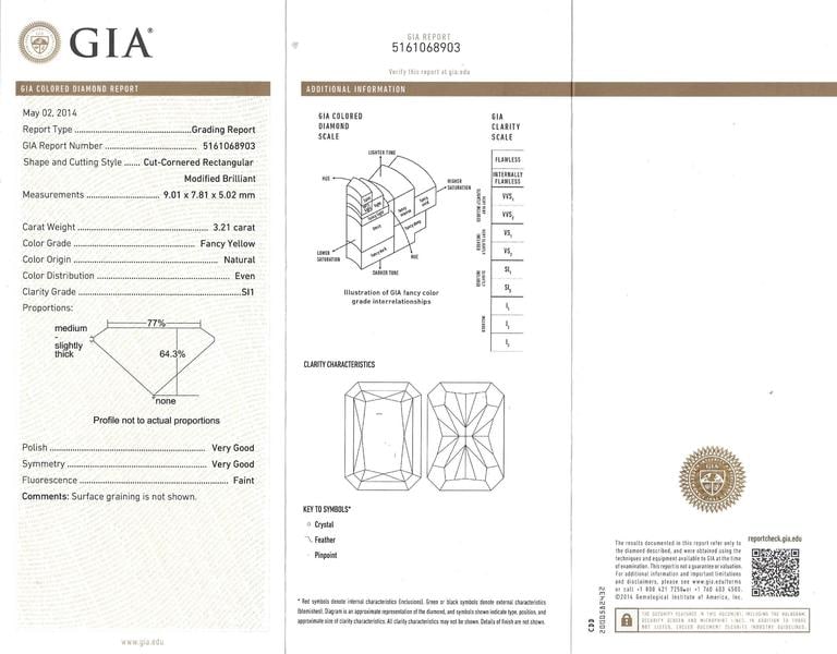 Fancy Yellow GIA and White Diamond Gold Two-Stone Stud Drop Earrings - 9