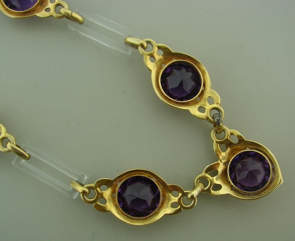 Vintage Cartier Necklace Yellow Gold Amethyst Horn - 8