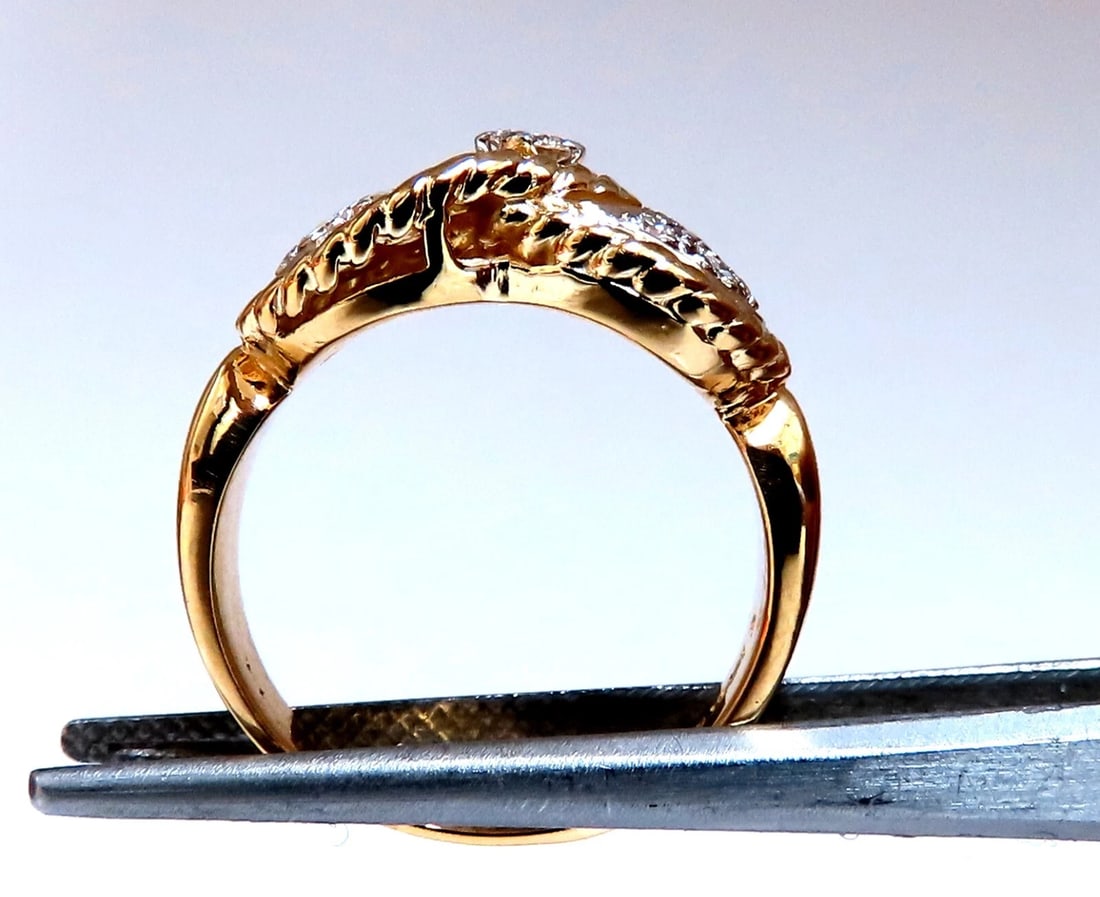 .20ct Natural Round Diamond Ring 14ktgold Bow Deco - 4