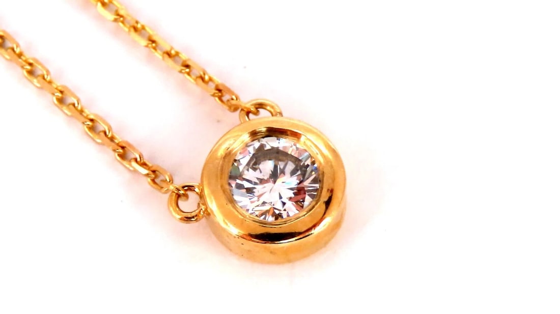 GIA Certified .44ct Diamond Solitaire Necklace G/Vs1: Title: GIA Certified .44ct Diamond Solitaire Necklace G/Vs1 Description: GIA Certified: .44ct. Round diamond solitaire pendant. Full cut brilliant. Vs-1 Clarity. G-color. Report: 2225298119 14kt.