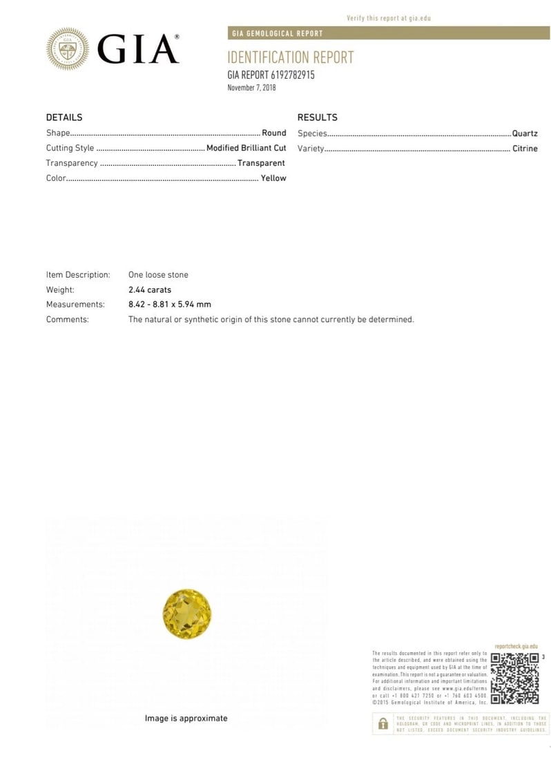 GIA Certified 2.44CT Natural citrine Cluster Ring 14 Karat gold - 2