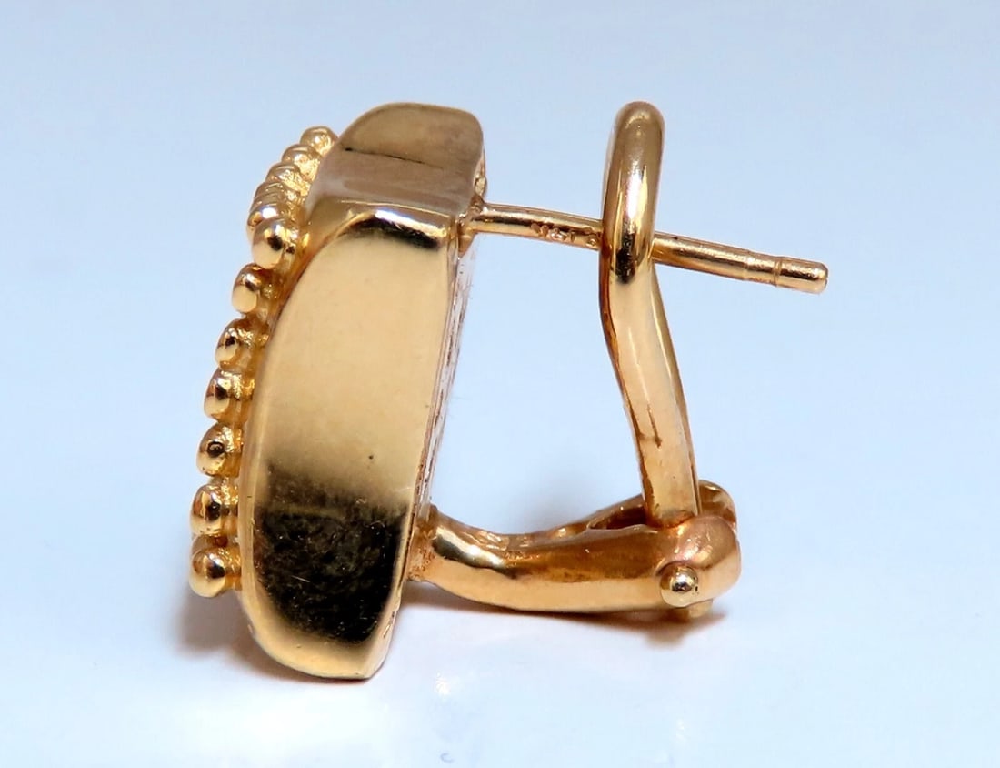 Diamond Dice Square Earrings .25ct 14kt Omega Clip - 2