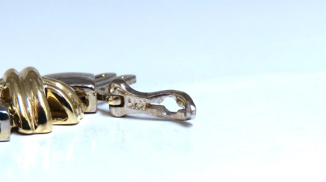 .86ct Natural Diamonds Bracelet 14kt Gold X link - 3