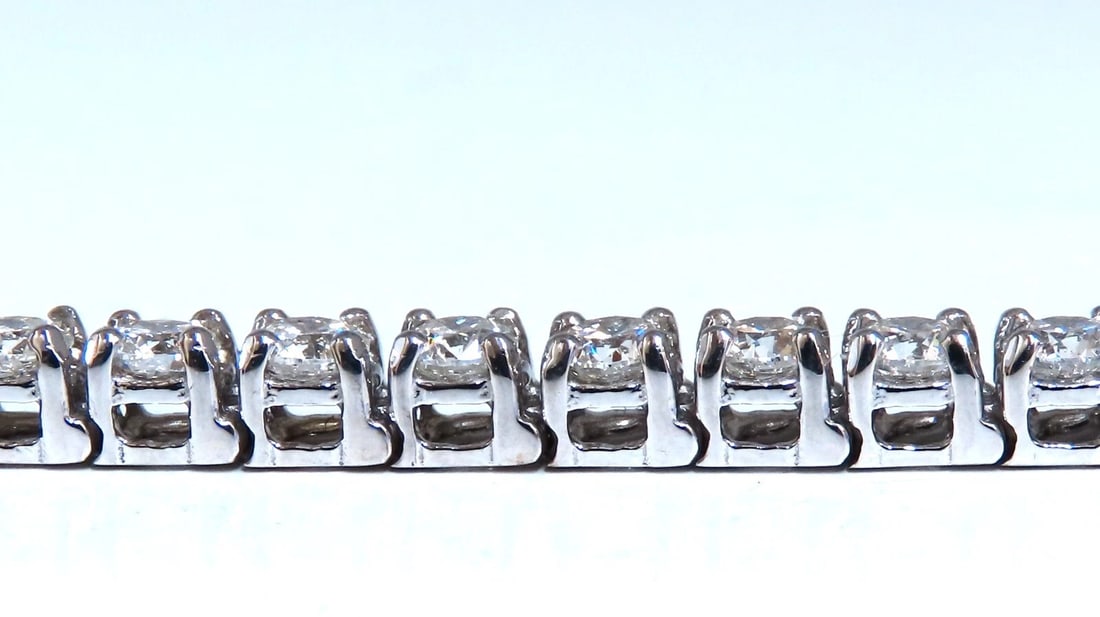 Tennis Bracelet 7.70ct Natural Round Diamonds 14kt gold - 3