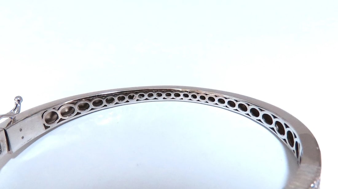 Natural Fancy Brown Diamonds Wide Cluster Bangle Bracelet 14kt - 4