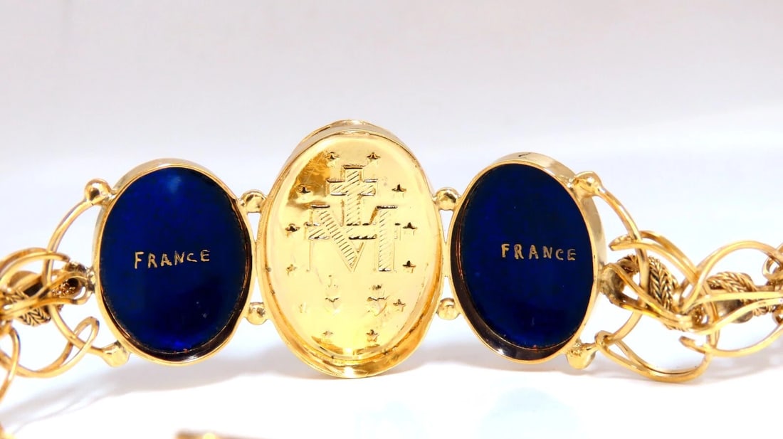 Virgin Mary Bracelet 14kt Gold 21 Grams France - 3