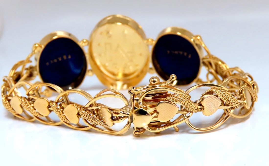 Virgin Mary Bracelet 14kt Gold 21 Grams France - 5