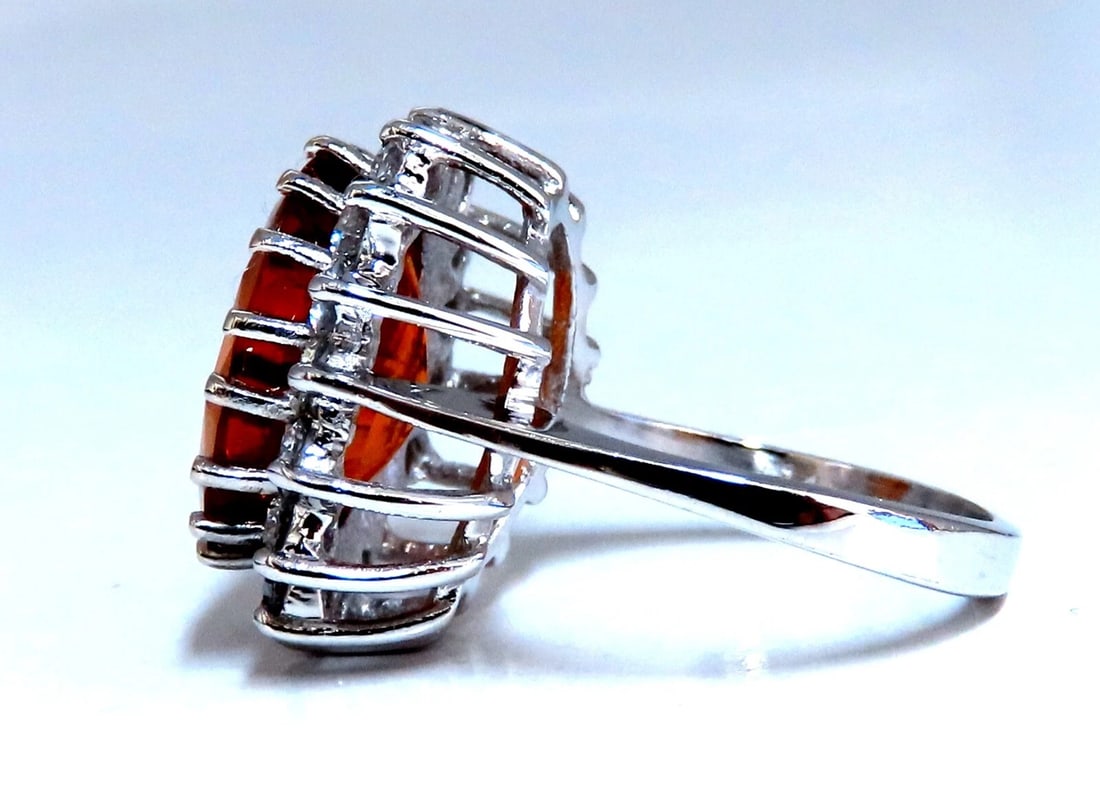 10.13ct GIA Certified Natural Orange Sapphire diamonds ring 14kt - 4