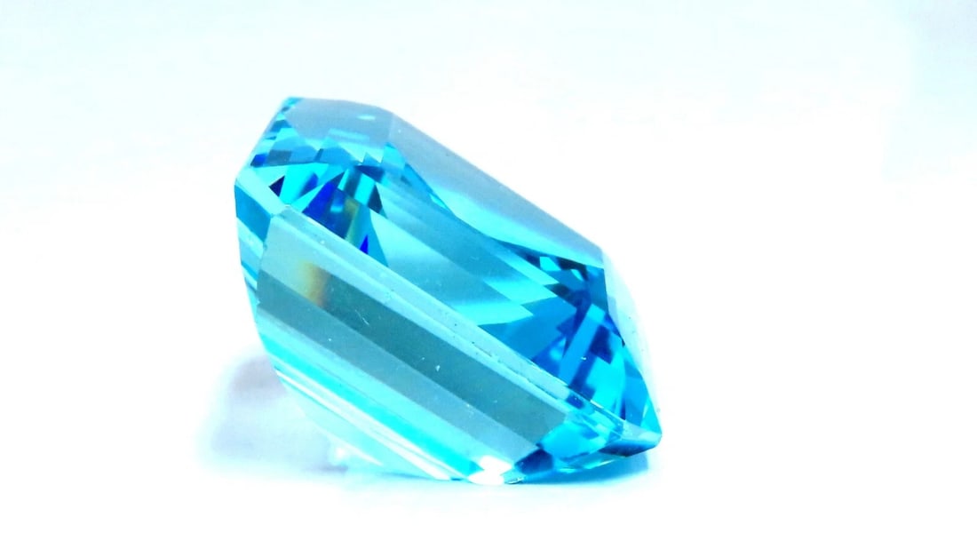 GIA Certified 46.87ct Natural Blue Emerald Cut Aquamarine Magnificent - 3