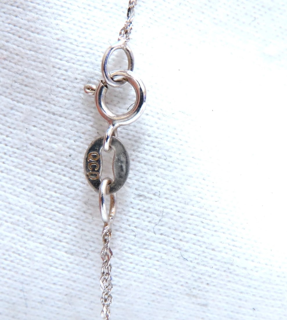 .80ct Natural princess cuts and rounds Diamonds Slope Pendant Necklace 14kt Zen* - 5