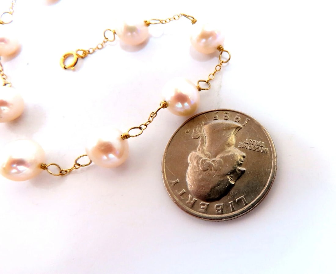 8 mm freshwater Pearl silver bracelet - 3