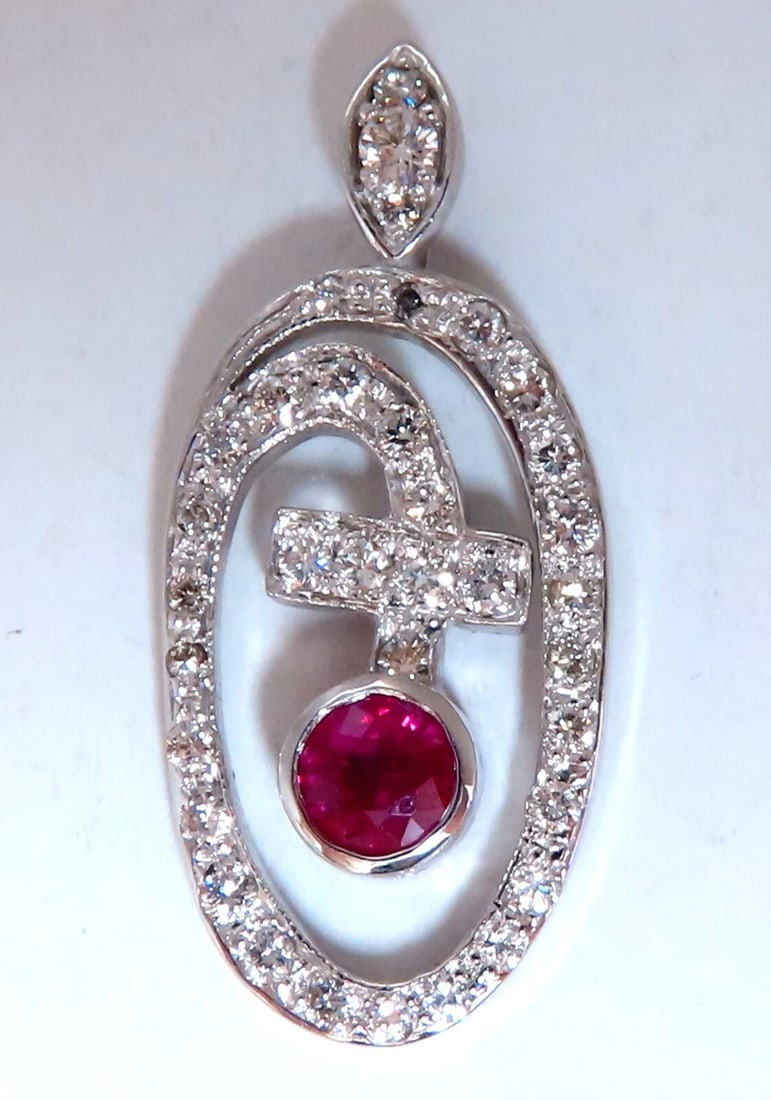 1.00ct Natural Ruby Diamonds Iconic Pendant 14kt (1 of 3)