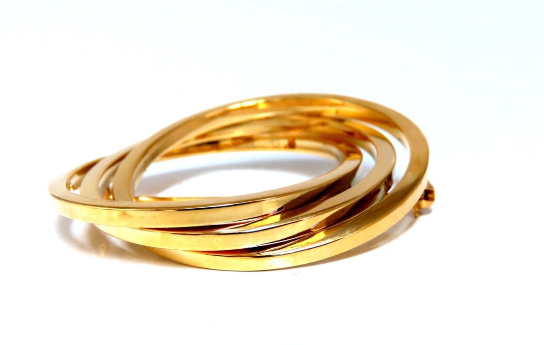 Triple Circle Pin 18Kt - 2