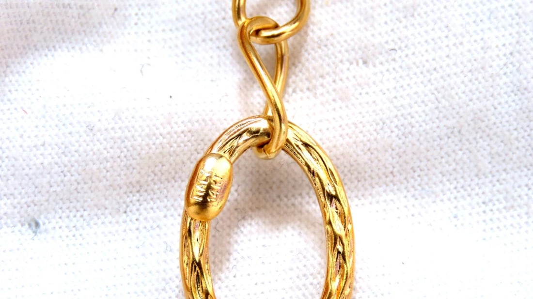 110ct Natural Topaz 14kt gold Necklace - 3