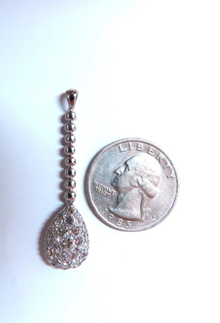 .50ct Natural Pear Diamonds Drop Pendant 14kt Dangle - 4
