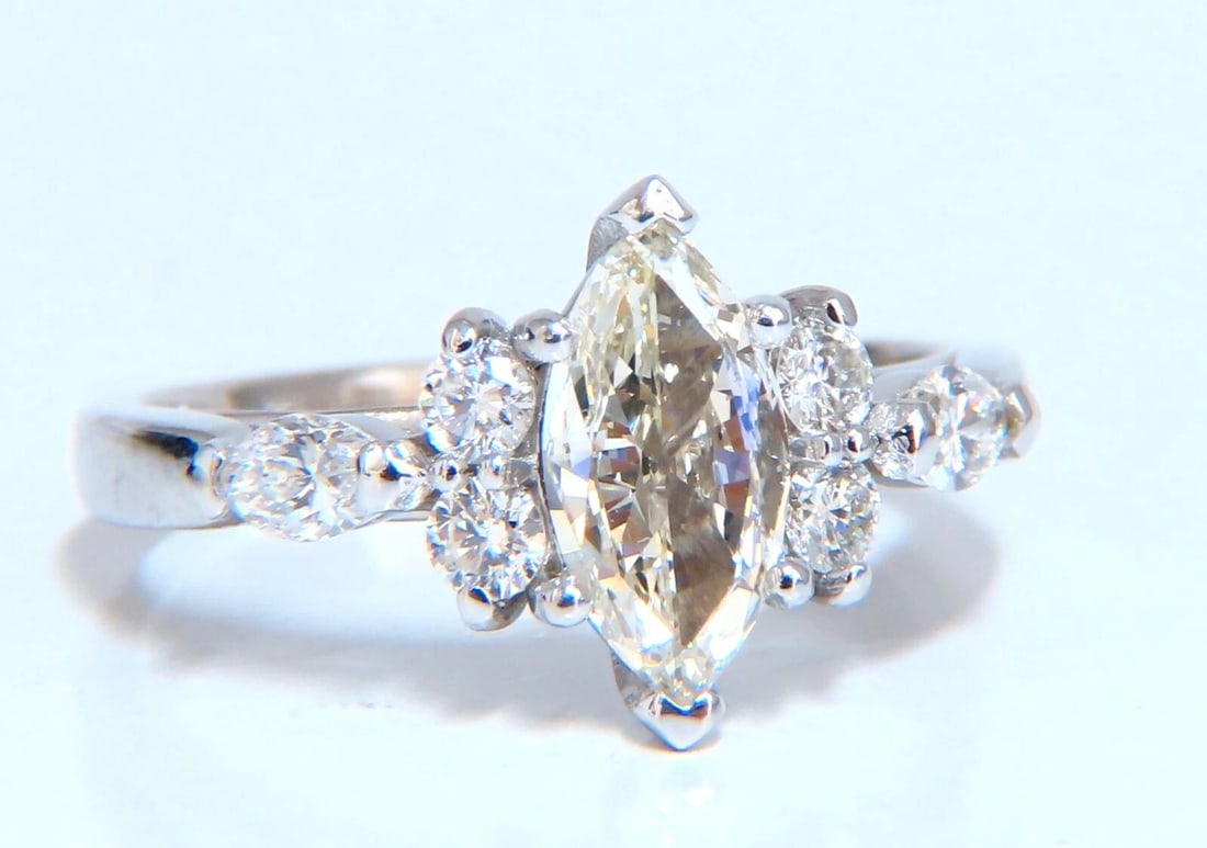 GIA Certified .72ct Natural Marquise Diamond 14kt - 2
