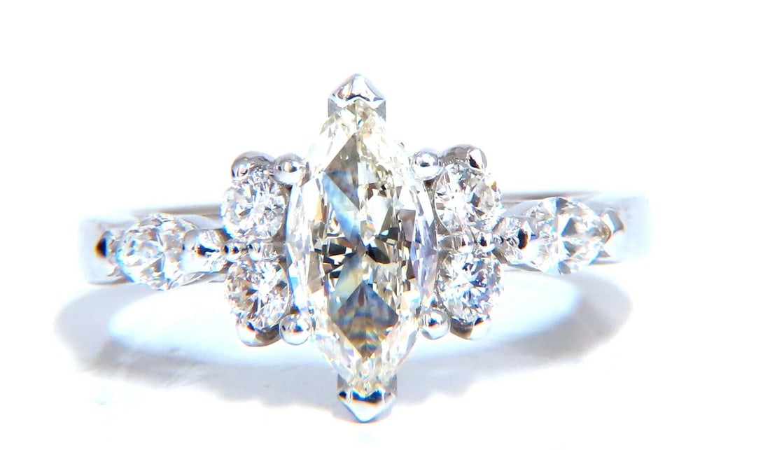 GIA Certified .72ct Natural Marquise Diamond 14kt - 4