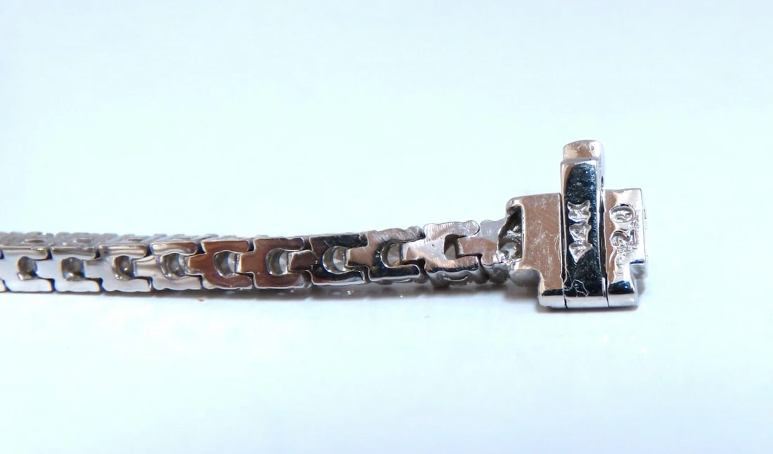 3.30ct. natural round diamonds tennis bracelet classic 14 karat white gold - 2