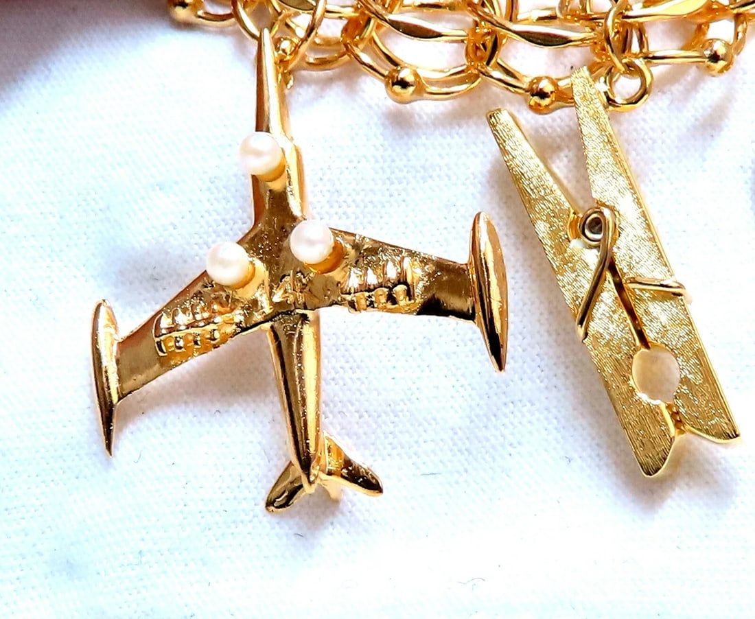 Nine Charms Link Bracelet 14kt gold 7 inch 54gm - 5