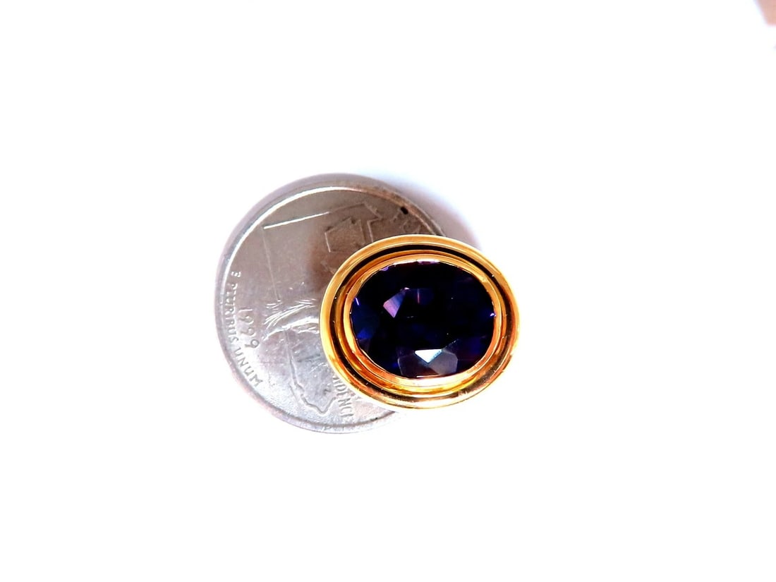 12.20 Natural Amethyst Clip Earrings 14Kt - 4