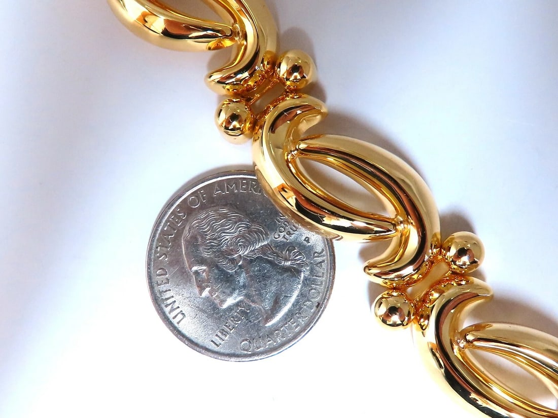 Iconic Link Wide Bracelet 14kt gold - 4